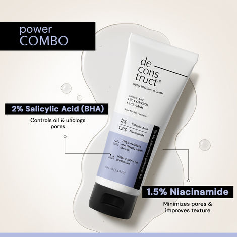 Deconstruct Salicylic Acid + Niacinamide Face Wash for Oil Control & Acne-Prone Skin