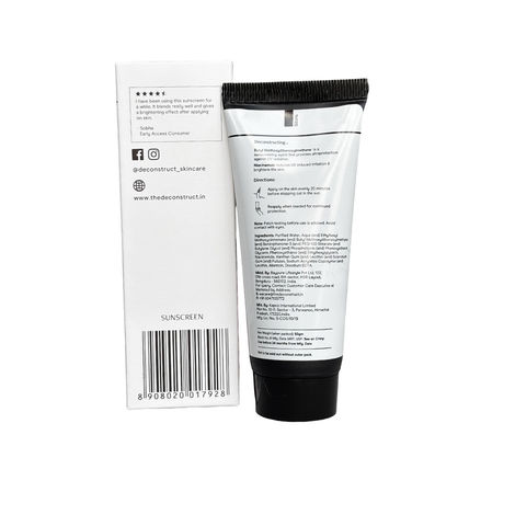 Deconstruct Fluid Brightening Sunscreen SPF 50+ PA++++ for Dry Skin, Hydrating & 8-Hour Long-Lasting