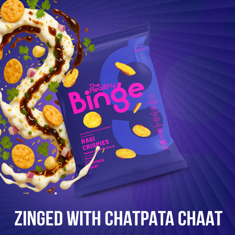 The Healthy Binge Ragi Baked Chips Chatpata Chaat- High Protein & Fibre