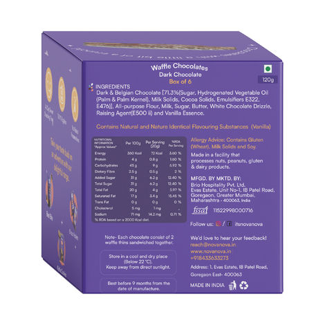 Nova Nova Waffle Chocolates- Dark Chocolate