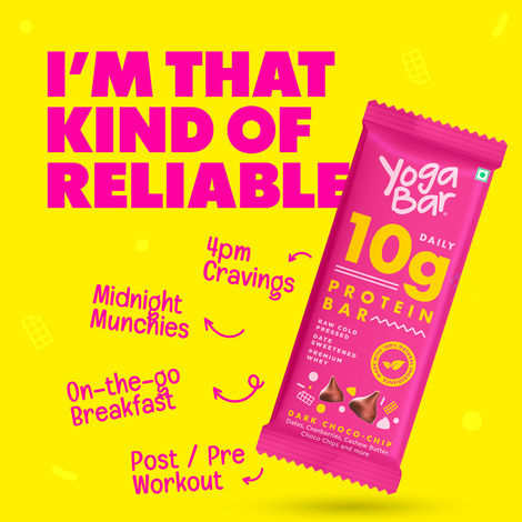 Yogabar 10 Grams Protein Bars | Chocolate Chip And Cranberry | Protein Blend And Premium Whey