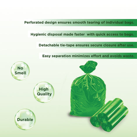 Ezee Biodegradable Flat Garbage Bags - Large - 24 x 32 Inch