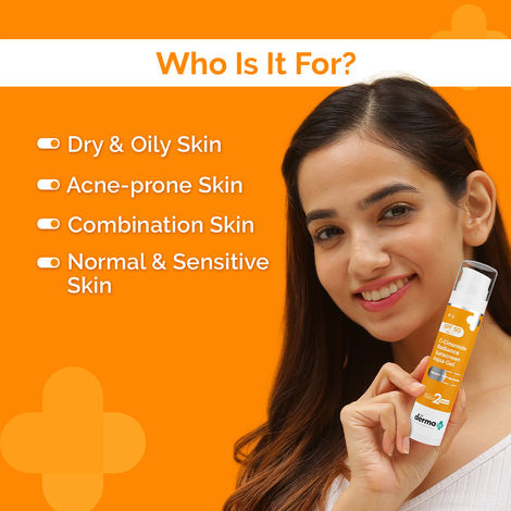 The Derma Co C-Cinamide Radiance Sunscreen SPF 50 Aqua Gel PA++++ With Vitamin C & Niacinamide