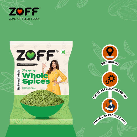 ZOFF Big Fennel Seeds Whole - Saunf