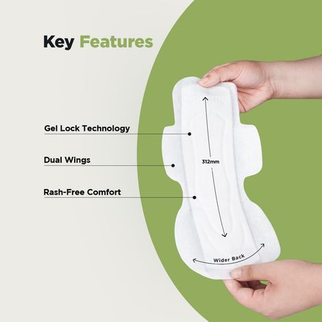 Pee Safe Ultra Thin Rash Free Sanitary Pads (14 XL/16 XXL) | Assorted pack | 30 pcs