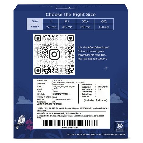 Azah SleepEzzz Night Sanitary Pads | L