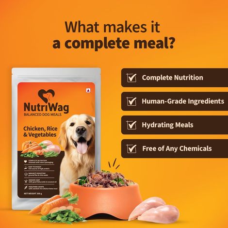 Nutriwag Fresh Chicken, Rice & Vegetables Wet Dog Food Packet
