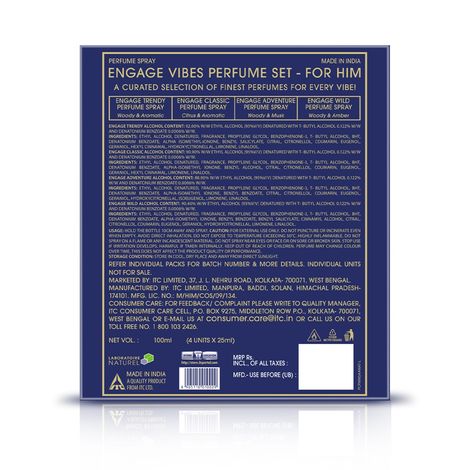 Engage Vibes Perfume Spray Set For Men