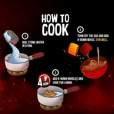 Too Yumm! K-Bomb Ramen Kimchi | Ready To Cook Instant Noodles | Korean VEG | No Palm Oil