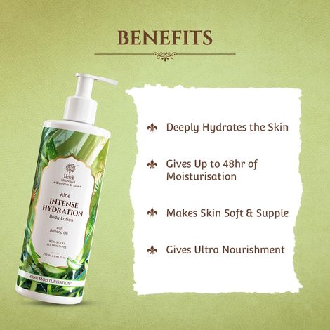 Khadi Essentials Intense Hydration Body Lotion With Aloe Vera & Almond Oil