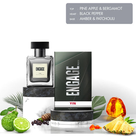 Engage Yin Eau De Parfum for Men | Citrus & Fresh | Luxury & Skin Friendly