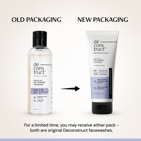 Deconstruct Salicylic Acid + Niacinamide Face Wash for Oil Control & Acne-Prone Skin