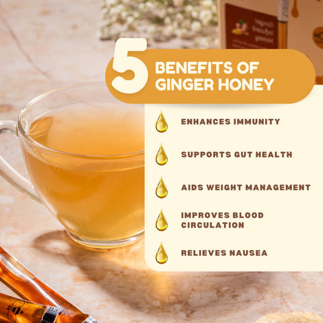 Honey Twigs Ginger Infused Honey| 30 Twigs Pack
