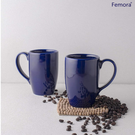 Femora Handcrafted Royal Blue Coffee Mug Gift Set 1 Pc 320 Ml - Royal Blue
