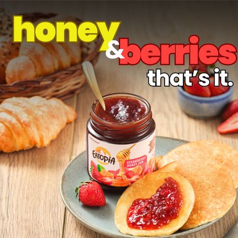 Eatopia Strawberry Fruit Honey Jam Spread| No Added Sugar