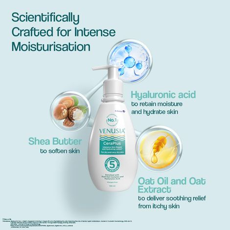 Venusia Ceraplus Lotion For Dry Skin 5 Essential Ceramides For Deep Moisturization & Barrier Body