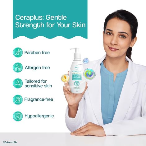 Venusia Ceraplus Lotion For Dry Skin 5 Essential Ceramides For Deep Moisturization & Barrier Body