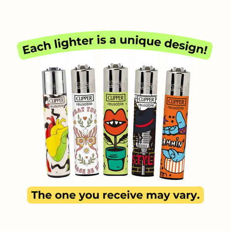 Clipper Lighter - Refillable and Reusable | CP-11 | Assorted Design