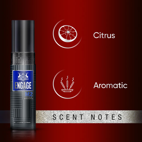 Engage M2 Perfume for Men, Citrus & Lavender Fragrance, Skin Friendly