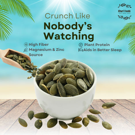 Khari Foods Premium Pumpkin Seeds | Immunity Booster, Fibre & Protein Rich | Seeds for Eating
