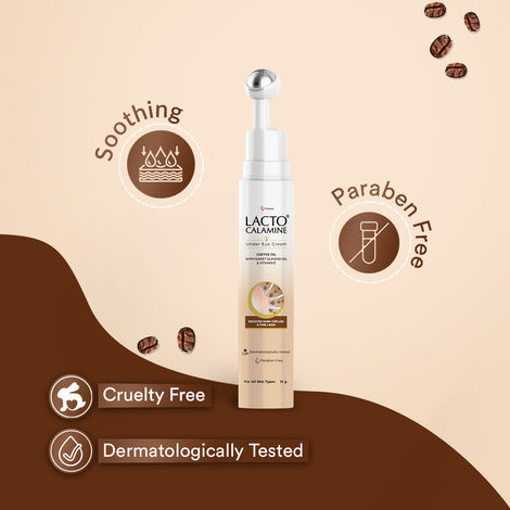 Lacto Calamine Under Eye Cream For Dark Circles, Fine Lines & Puffy Eyes Enriched With Coffee
