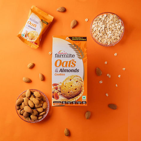 Sunfeast Farmlite Gold and Almond Oats Biscuits | Trans Fat-free Combo