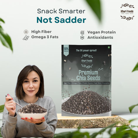 Khari Foods Premium Chia Seeds | Fiber Rich | Omega 3 Fatty Acids