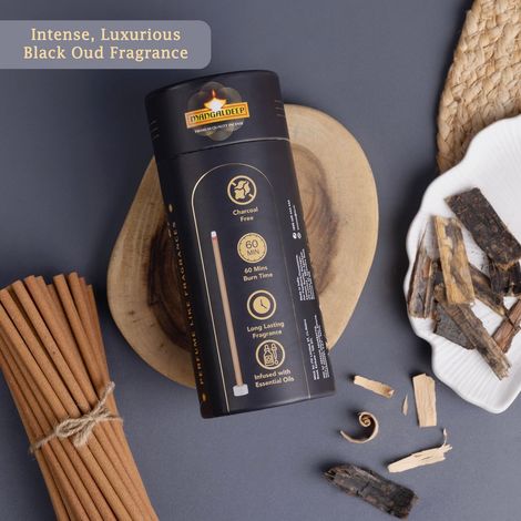 Mangaldeep Scent Premium Bambooless Dhoop Sticks - With Black Oudh Fragrance