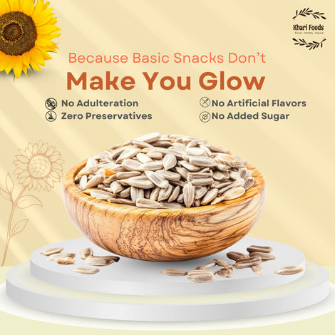 Khari Foods Premium Sunflower Seeds | Fibre Rich | Seeds for Eating