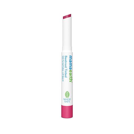 Mamaearth Beetroot Tinted 100% Natural Lip Balm With Beetroot & Beeswax 12 Hour Moisturization