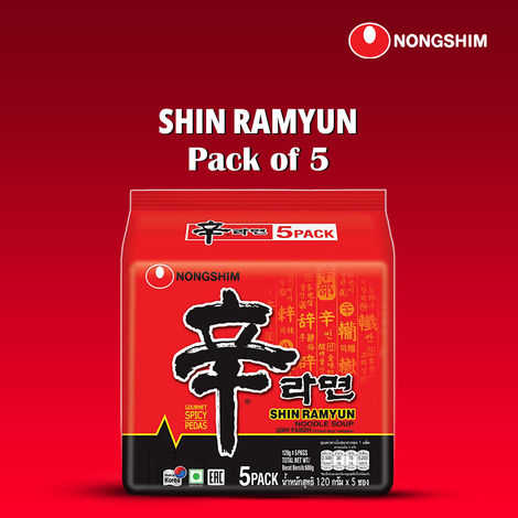Korean Nongshim Shin Ramyun Noodle Soup Veg Combo