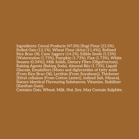 Right Shift Jaggery Ragi 0% Maida Cookies | 0% Refined Sugar | With Nuts and Seeds