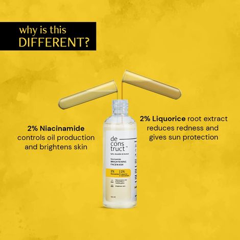 Deconstruct Brightening Face Wash with 2% Niacinamide, Evens Tone & Reduces Pigmentation