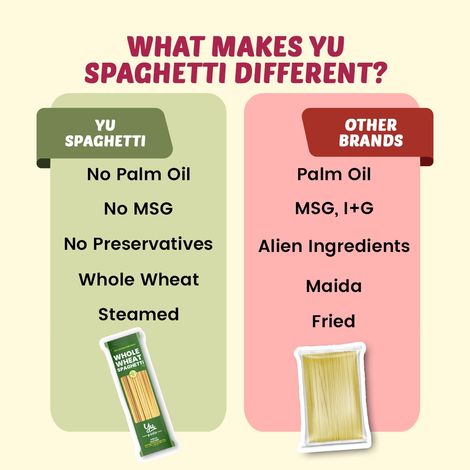 Yu 100% Whole Wheat Spaghetti Pasta