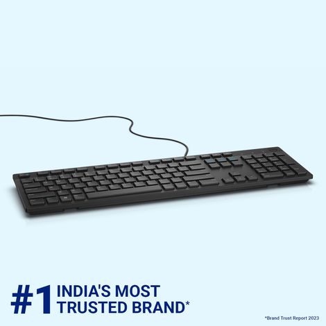 Dell Kb216-Black Multimedia Wired Keyboard With Usb Interface Plunger Keys Technology And Chiclet
