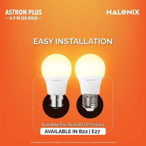 Halonix 7W Warm White Yellow Led Bulb | B22 Base Holder