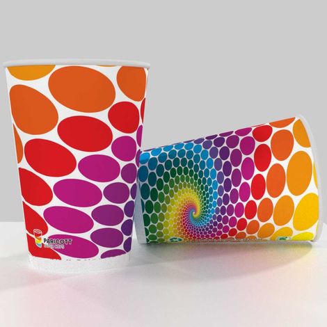 Vinay Trading Paper Glass | 250 ml | Set Of 50 - Assorted Colour & Design