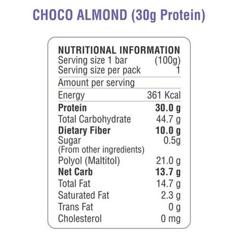 RiteBite Max Protein 30g Protein Bar Choco Almond