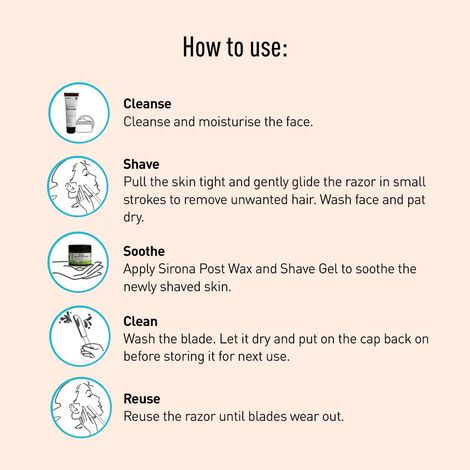 Sirona Blink And Glow Face Razor For Women Facial