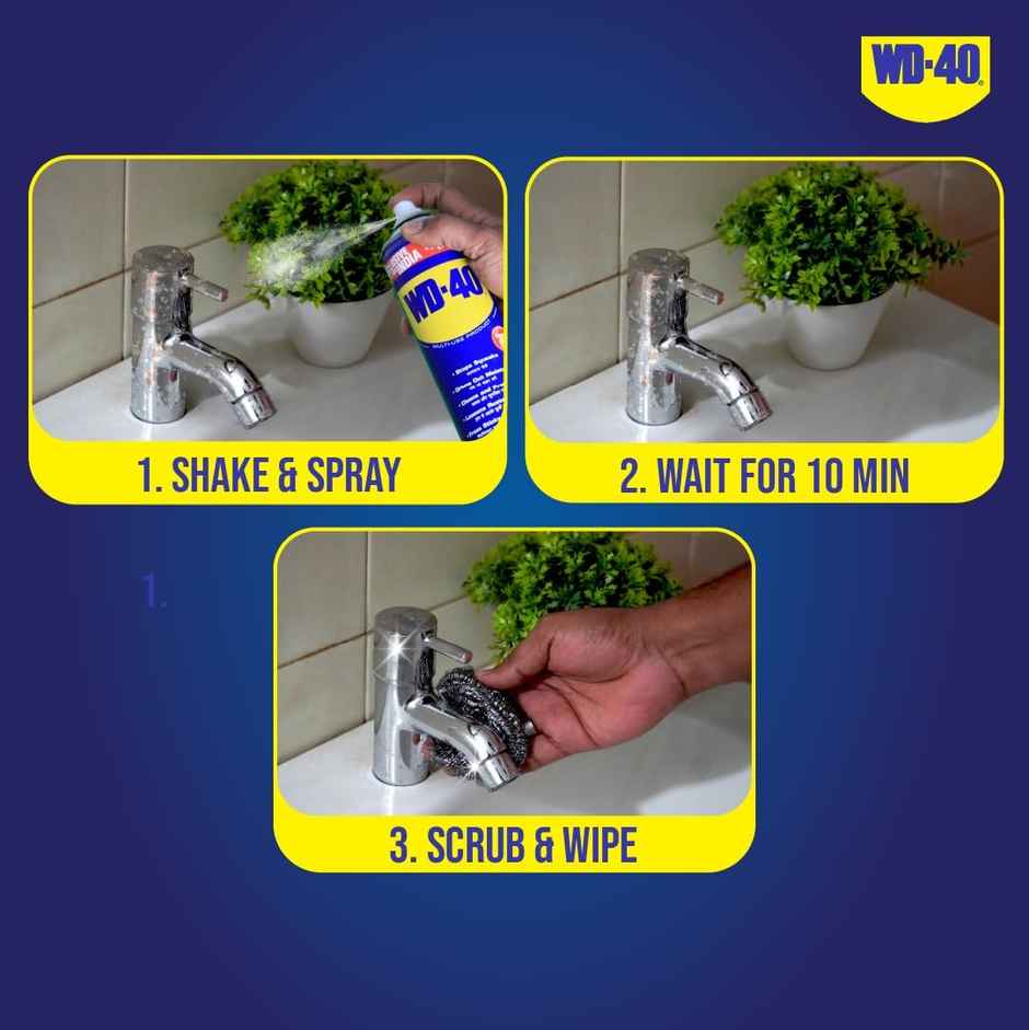 WD-40 Smart Straw 300ml | Multipurpose Spray for Rust Removal, Cleaning & Lubrication