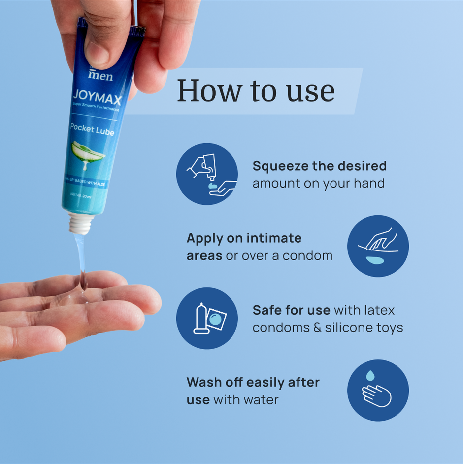 ForMen JoyMax Pocket Lube | Water Based Natural Intimate Massage Gel with Aloe Vera