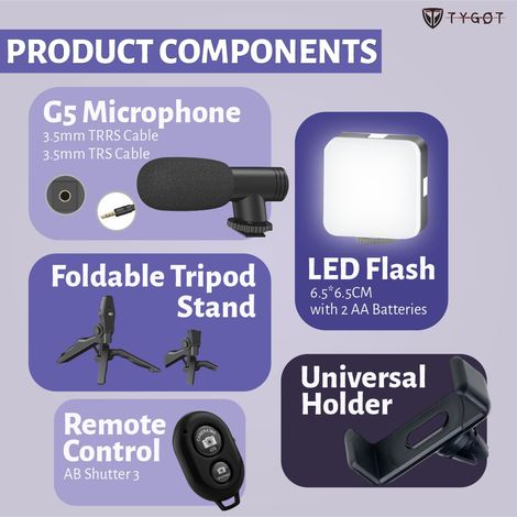Tygot Vlogging Kit Tripod Stand
