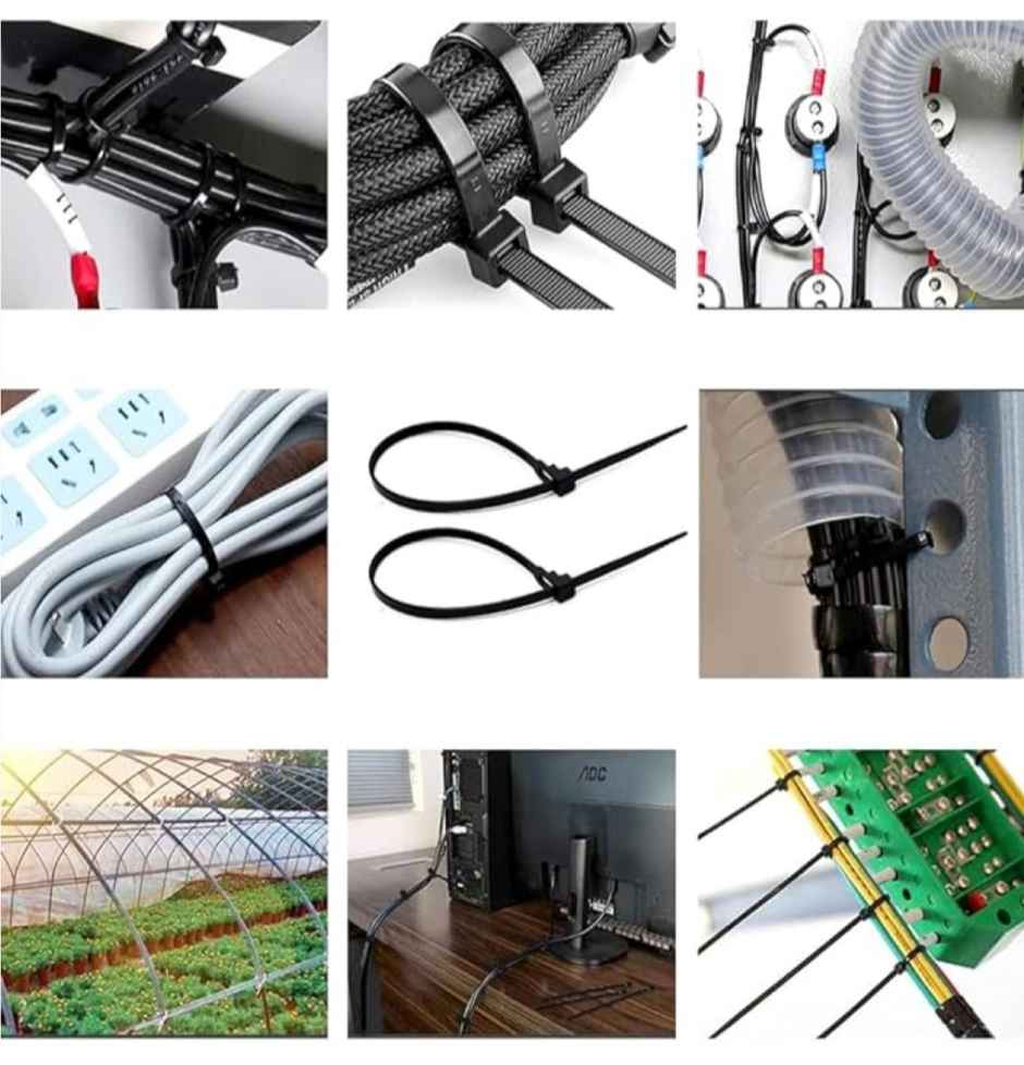 Paperbees Nylon Self Locking Cable Ties Organizer Zip Ties