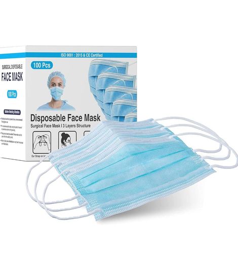 Filixtrue Disposable Surgical 3 Ply Mask Pack Of 100