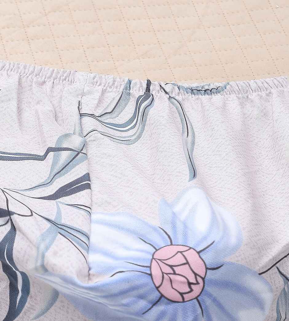 Status Imperial Corner Fitted Double Bedsheet | Delicate Daisy Blue | 198 x 182 cm