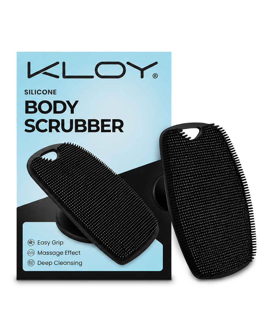 Kloy Silicone Body Scrubber Bath Brush for Deep Cleansing Exfoliation Massage and Shower Use