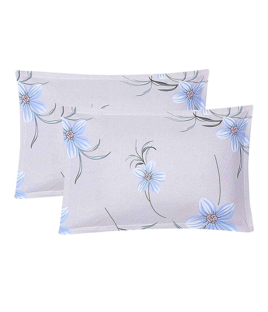 Status Imperial Corner Fitted Double Bedsheet | Delicate Daisy Blue | 198 x 182 cm