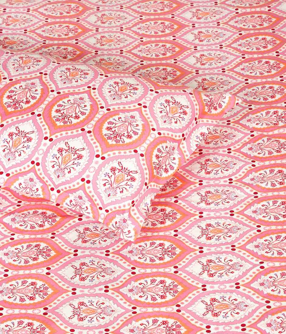 Status Imperial Corner Fitted Double Bedsheet | Terracotta Garden | 198 x 182 cm