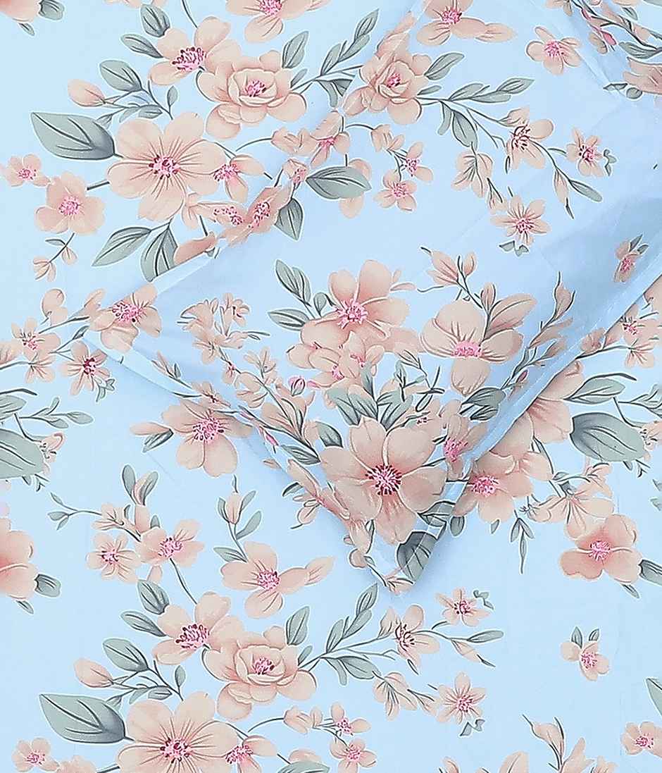 Status Imperial Corner Fitted Double Bedsheet | Sky Garden | 198 x 182 cm