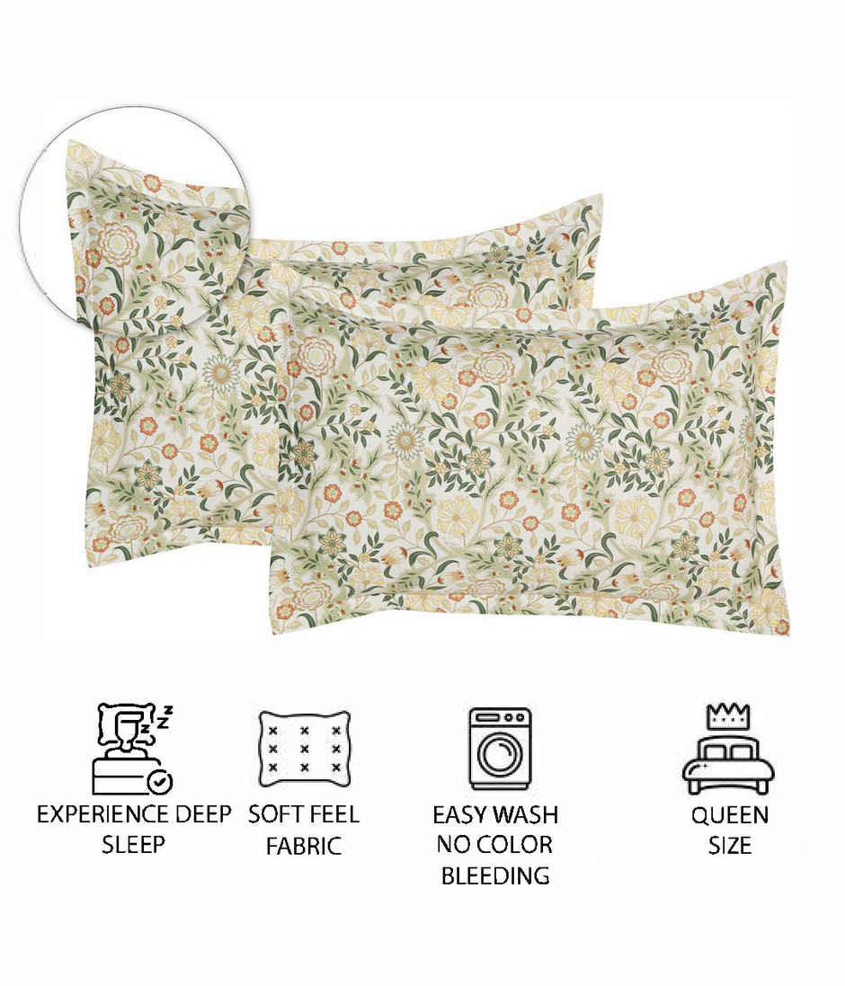 Status Imperial Corner Fitted Double Bedsheet | Heritage Herbarium | 198 x 182 cm